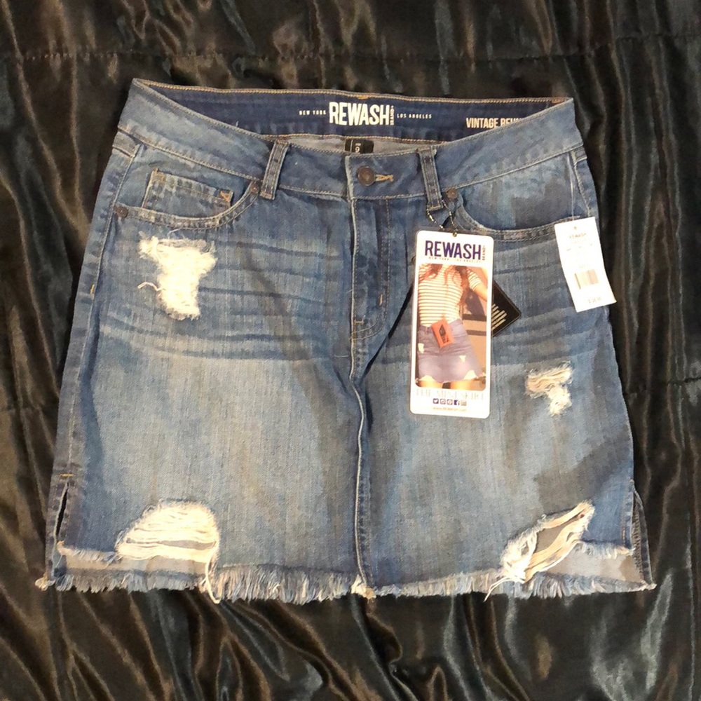 Denim mini skirt by Rewash